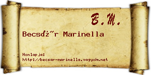 Becsár Marinella névjegykártya