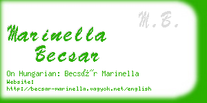 marinella becsar business card